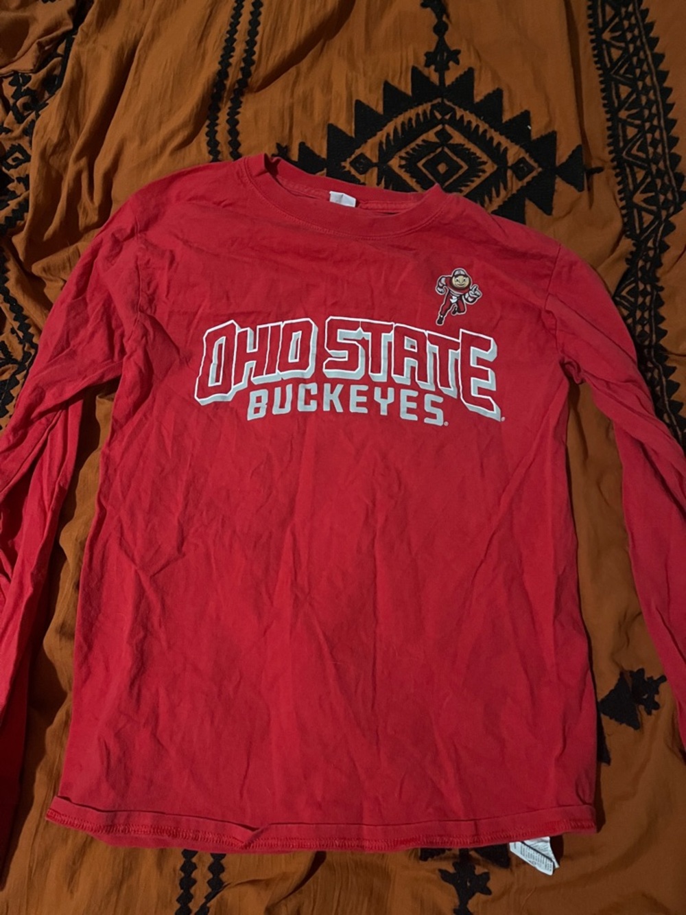 Ohio State Buckeyes Red Long Sleeve Tee